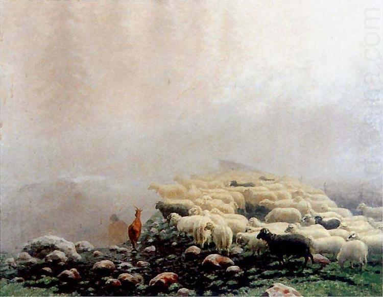 Stanislaw Witkiewicz Sheeps in the fog. china oil painting image